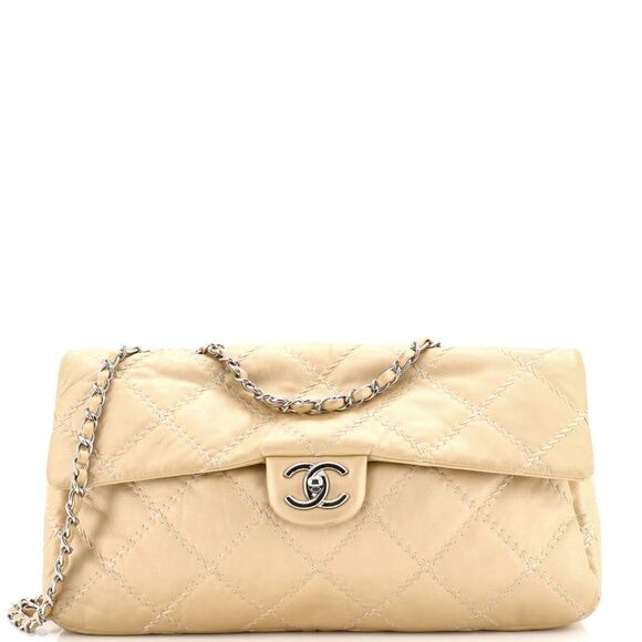 Chanel Ultimate Stitch Flap Bag Quilted Lambskin Large Gold - Picture 1 of 6